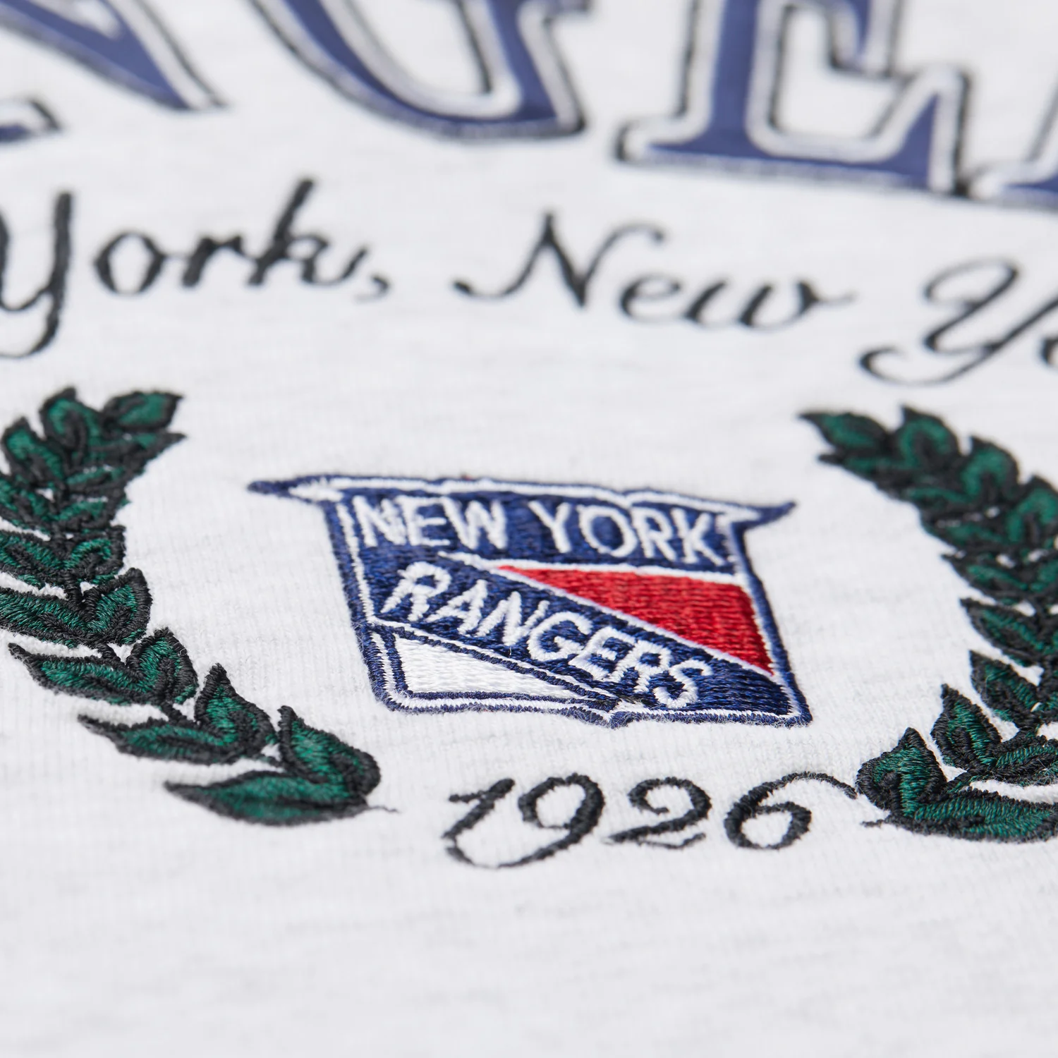 Women's Mitchell & Ness Rangers Crop Toggle Crew - Image 3