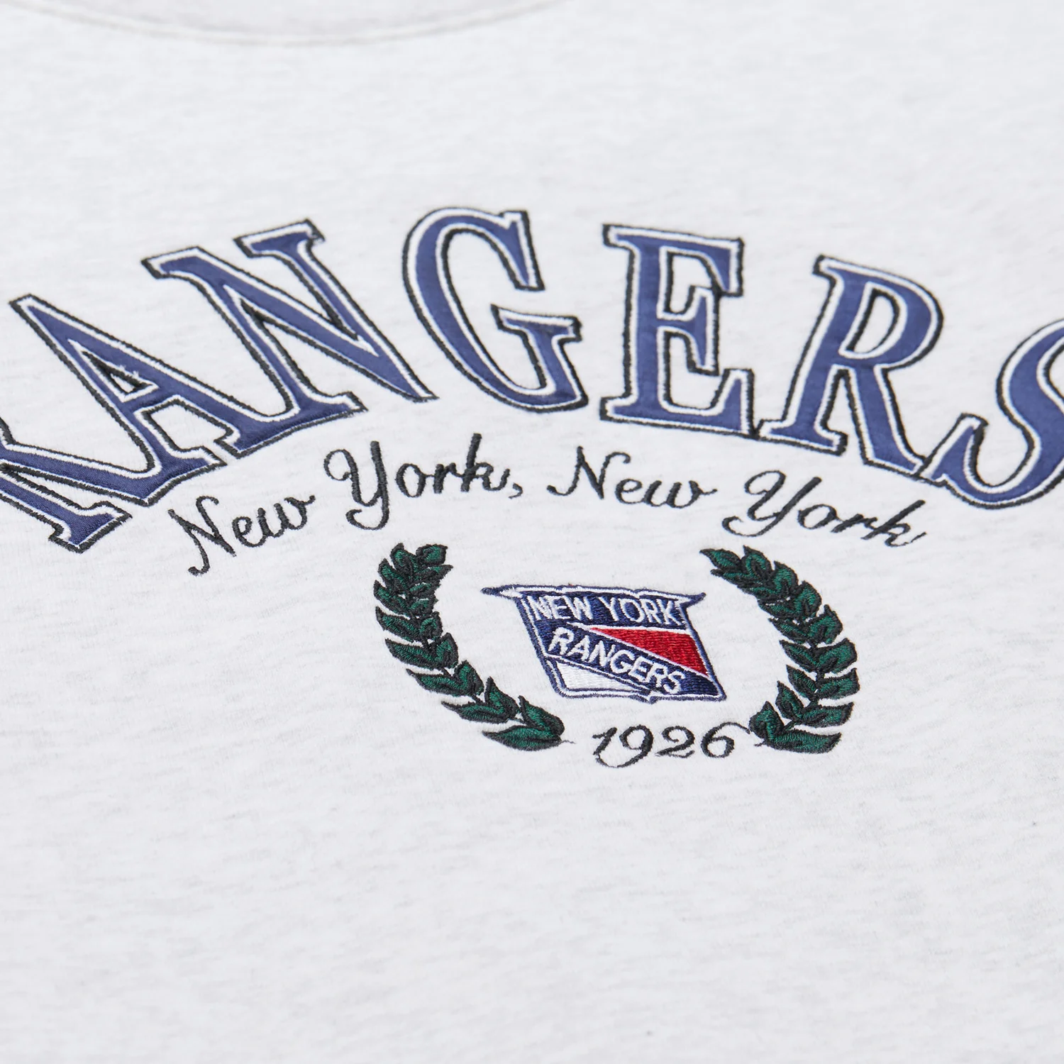 Women's Mitchell & Ness Rangers Crop Toggle Crew - Image 4
