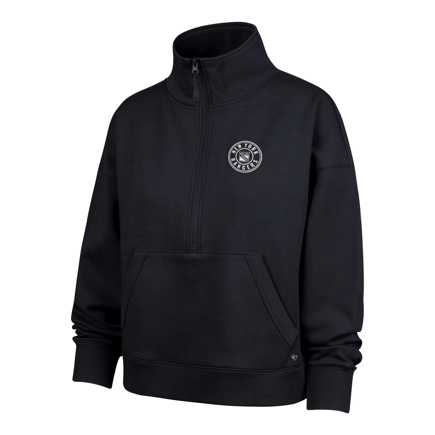 Women's '47 Brand Rangers Loop in Quarter Zip Pullover