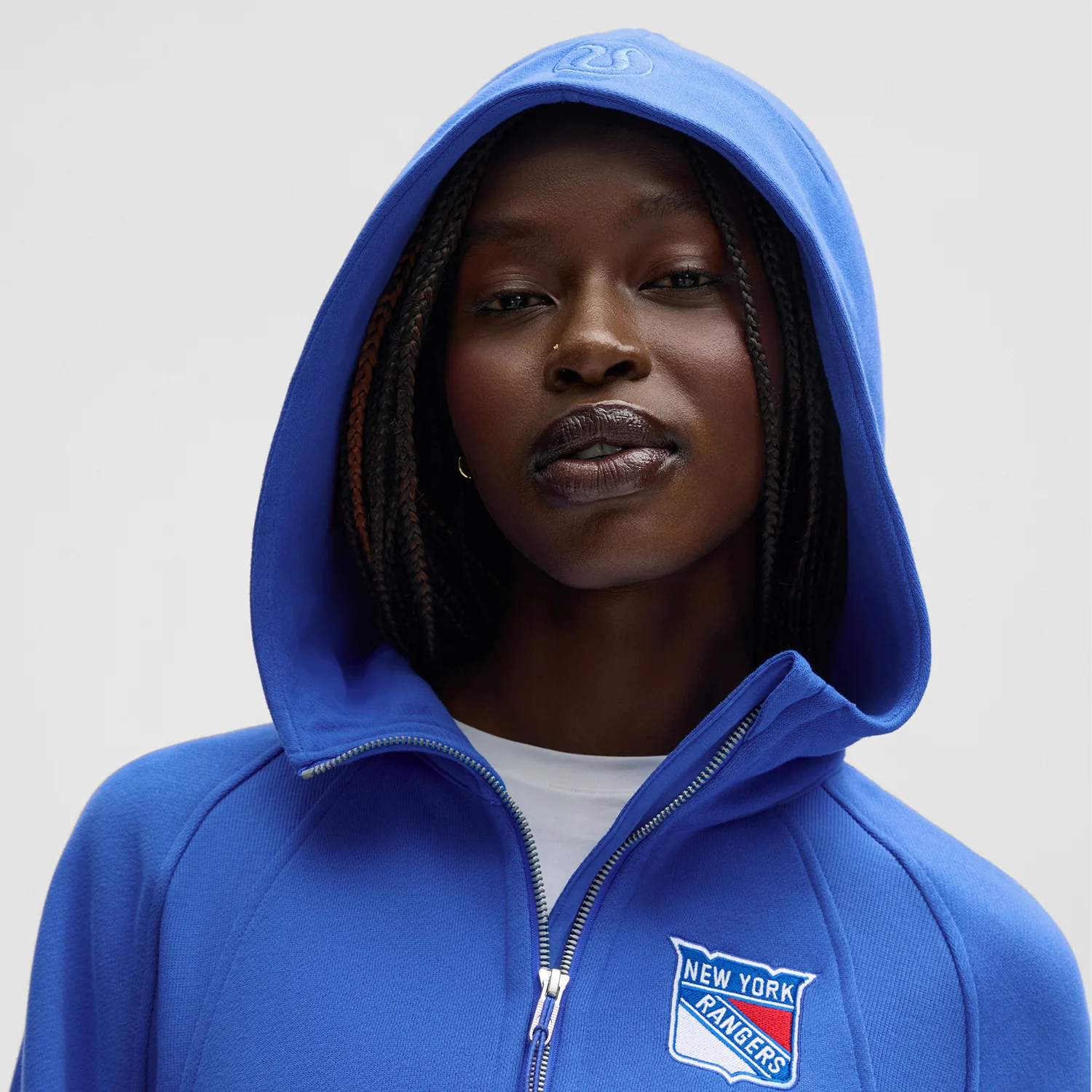 Women's Lululemon Rangers Blazer Blue Scuba Oversized Half Zip Hoodie - Image 2