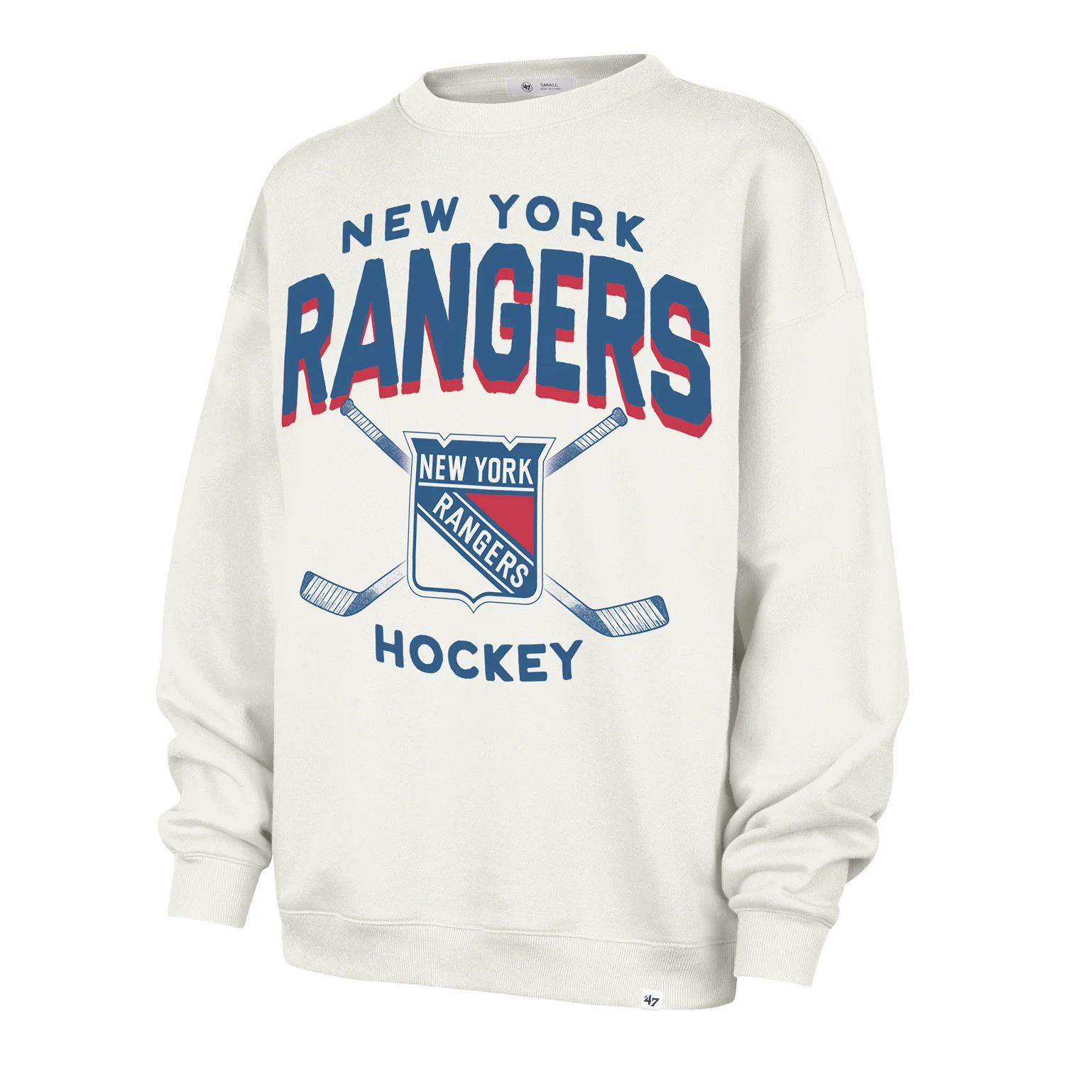 Women's '47 Brand Rangers Arch Cloud Oversized Crew