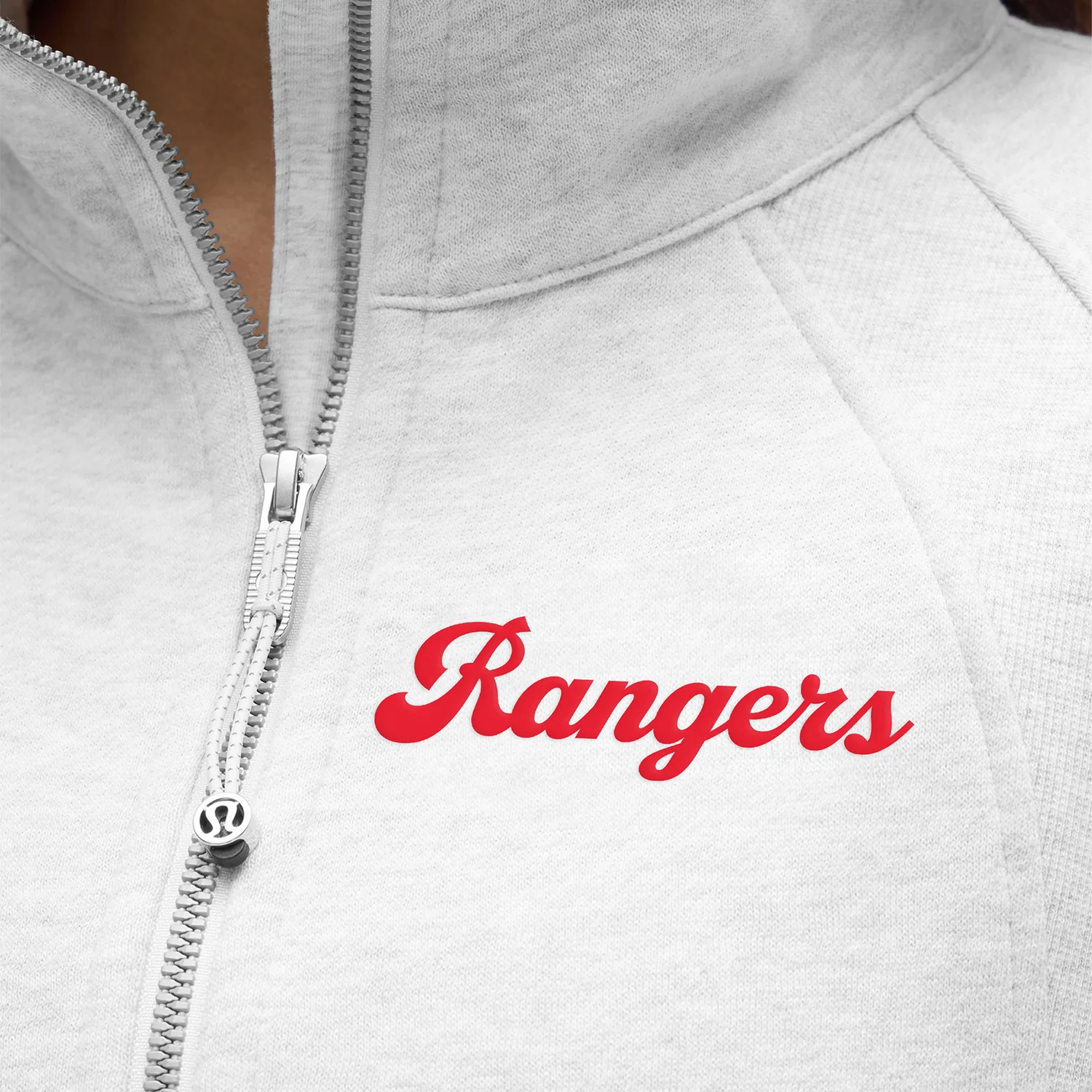 Women's Lululemon Rangers Heather Grey Scuba Oversized Funnel Neck Half Zip - Image 4