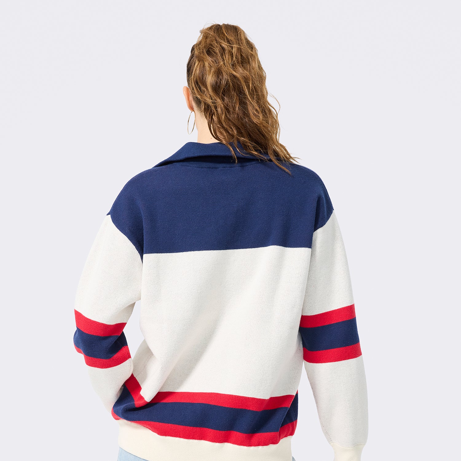Terez Rangers Hockey Lace Knit Cotton Sweater - Image 2