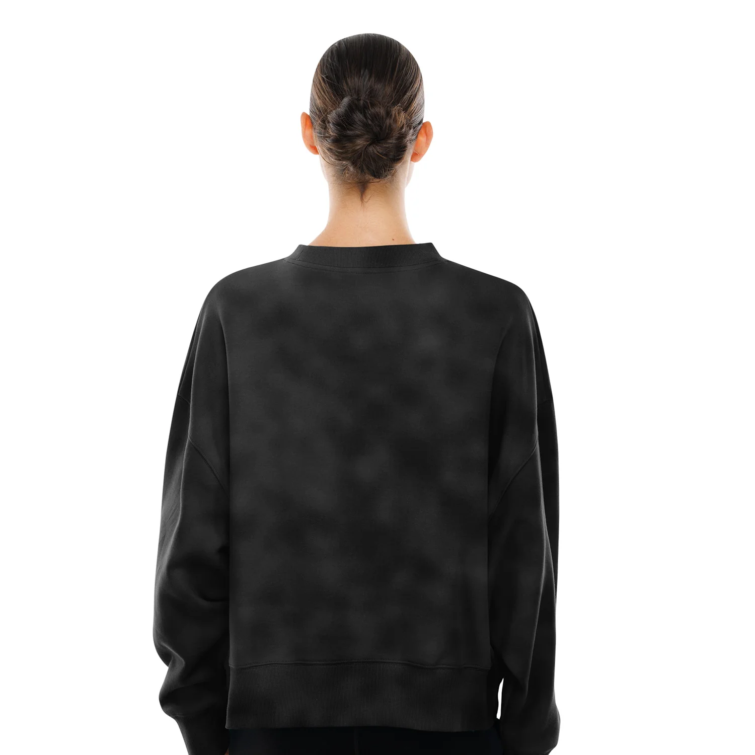 Women's New Era Rangers Throwback Washed Black Crew - Image 2