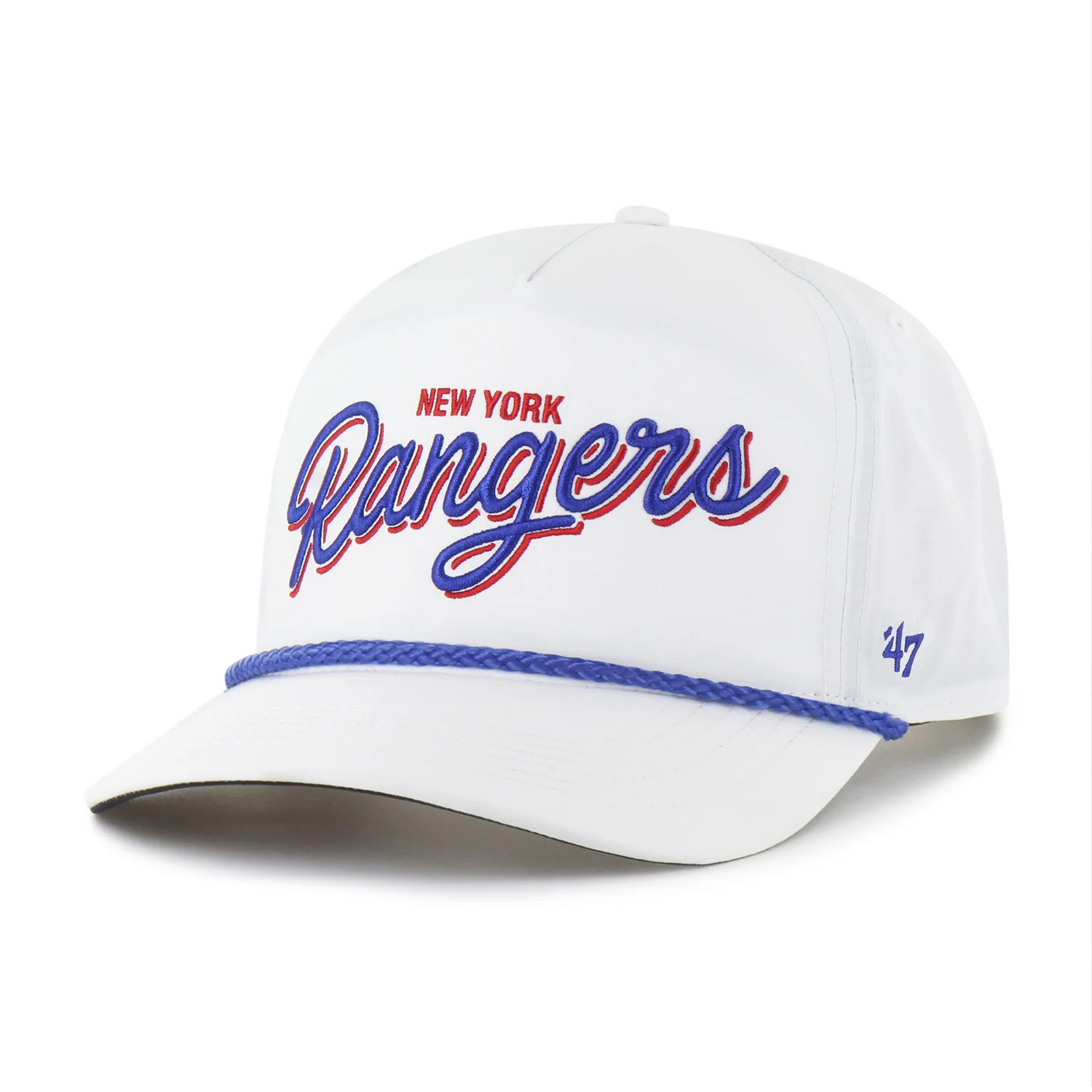 '47 Brand Rangers White BRRR Fairway Hitch Snapback