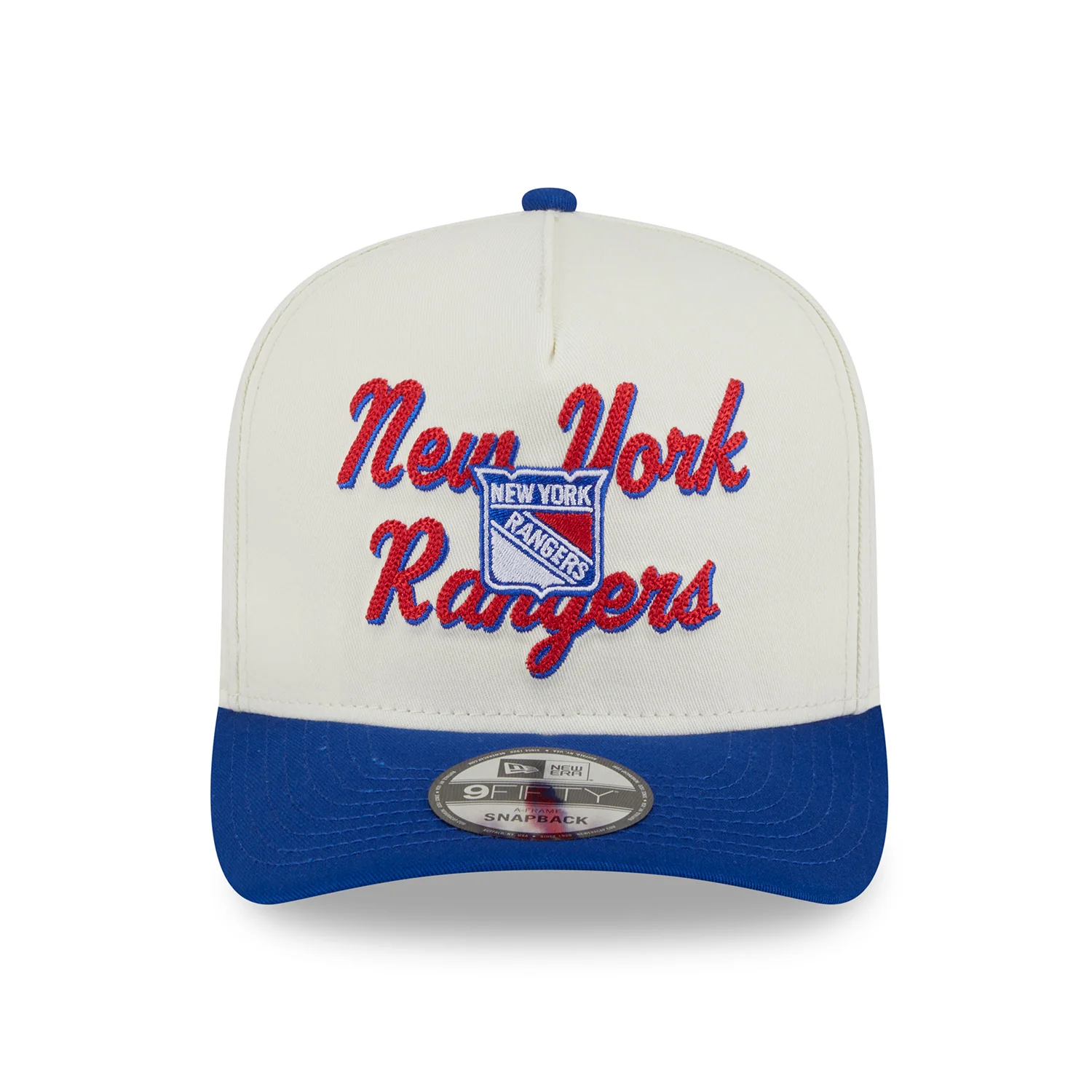 New Era Rangers Chainstitch 950 A Frame Snapback Chrome/Royal - Image 4