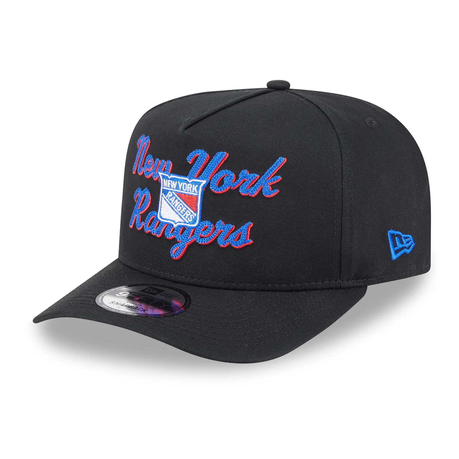 New Era Rangers Chainstitch 950 A Frame Snapback Black - Image 2
