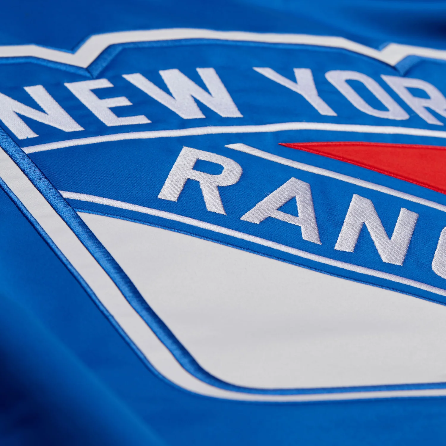 Mitchell & Ness Rangers Team Origins Royal/Red Satin Jacket - Image 7