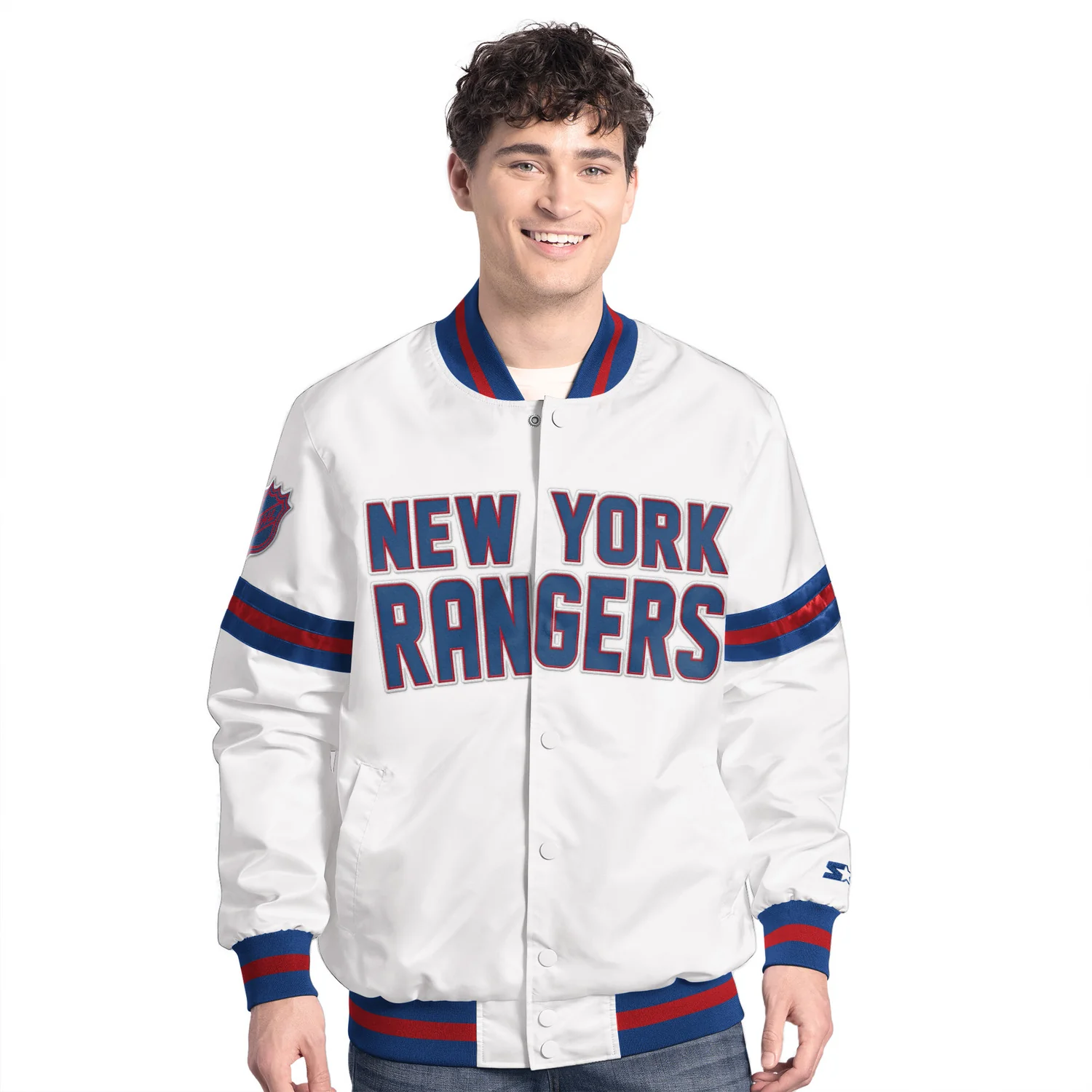 Starter Rangers Scout White Varsity Jacket