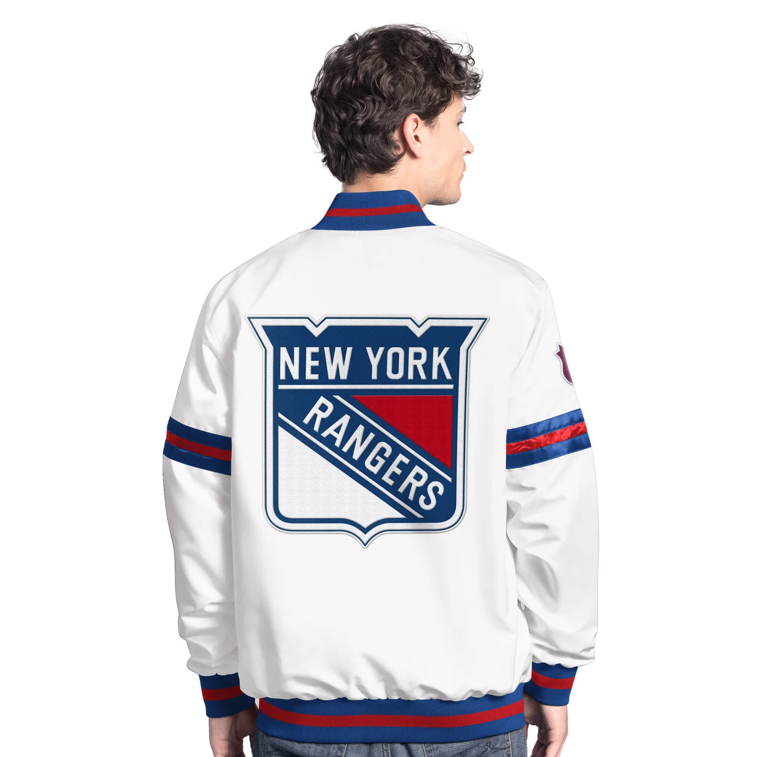Starter Rangers Scout White Varsity Jacket - Image 2