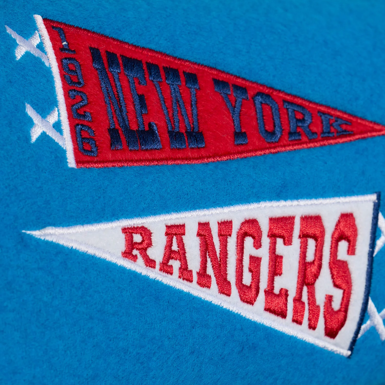 Mitchell & Ness Rangers Centennial Butterfly Varsity Jacket - Image 5