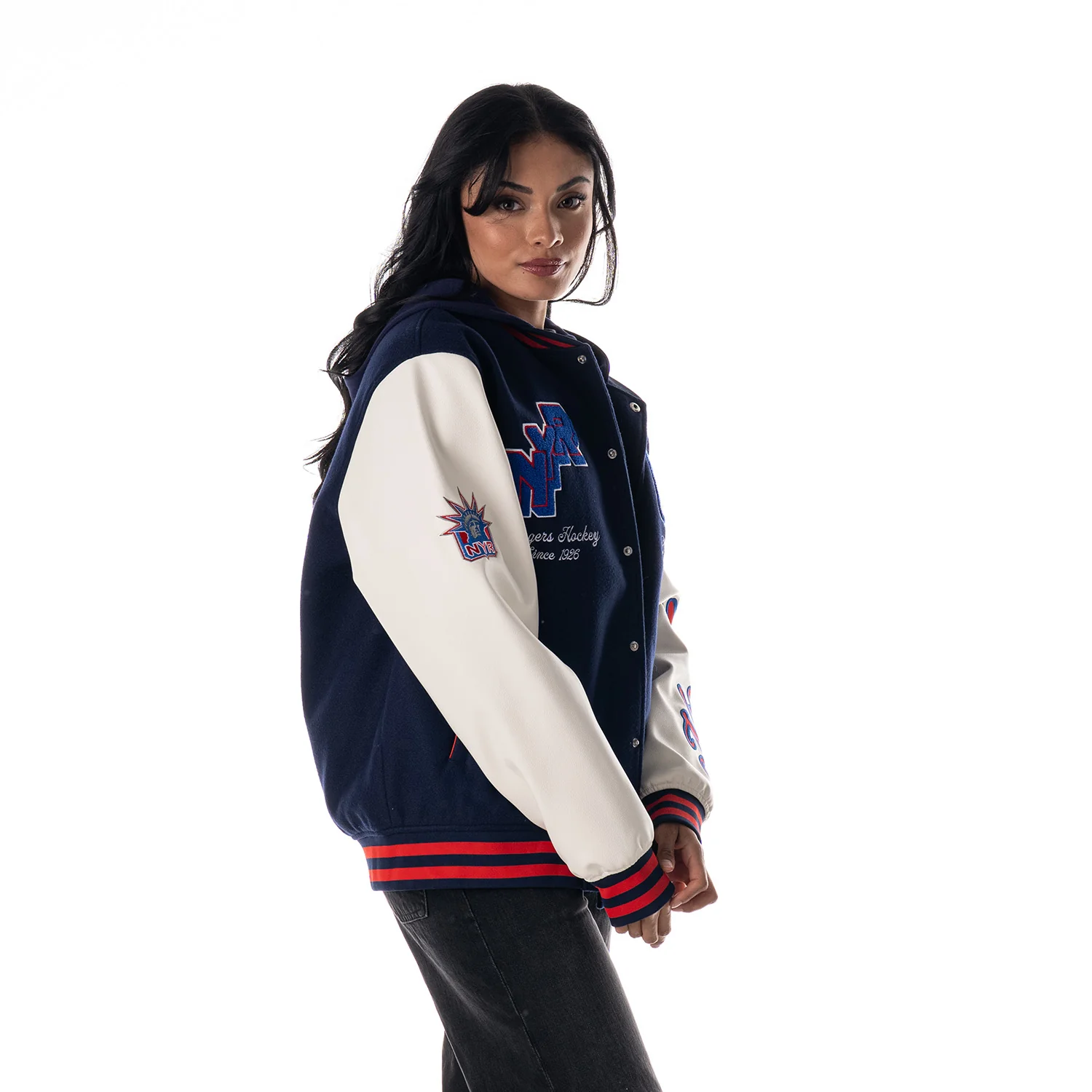Wild Collective Rangers Hooded Varsity Jacket - Image 4