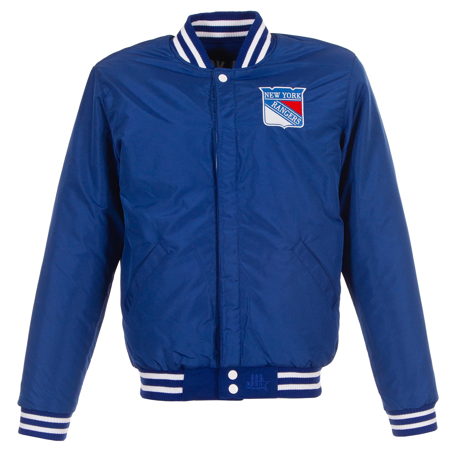 JH Design Rangers Centennial Patched Varsity Jacket - Image 4