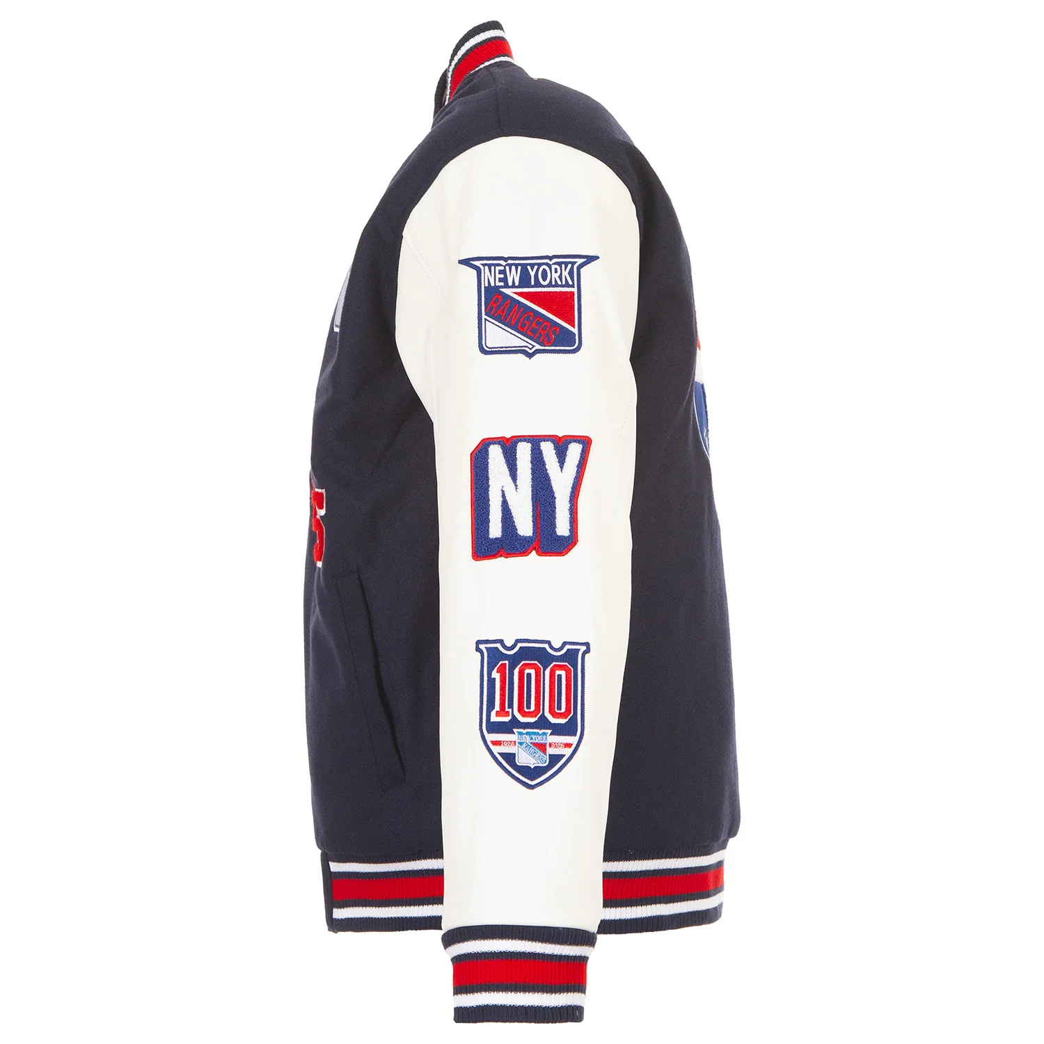 JH Design Rangers Centennial Wool Varsity Jacket - Image 3