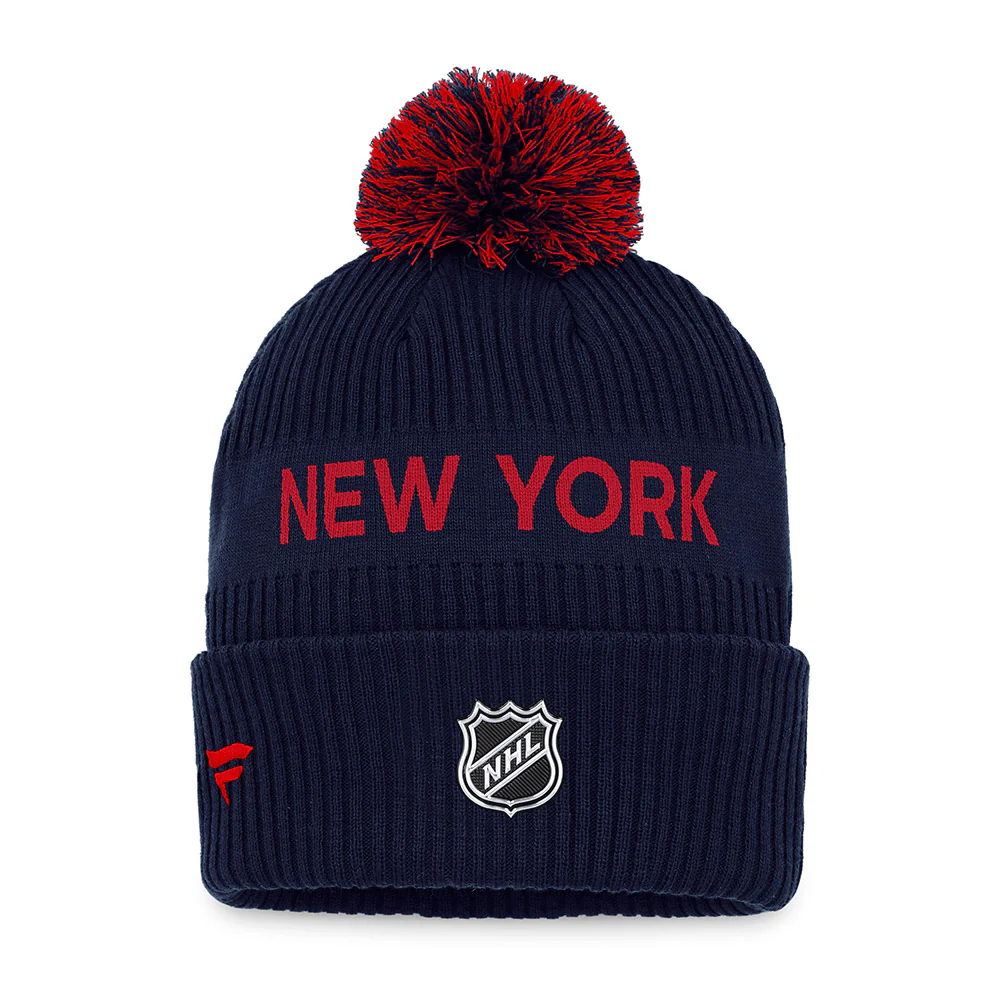 Fanatics Rangers Authentic Pro Draft Cuffed Pom Knit