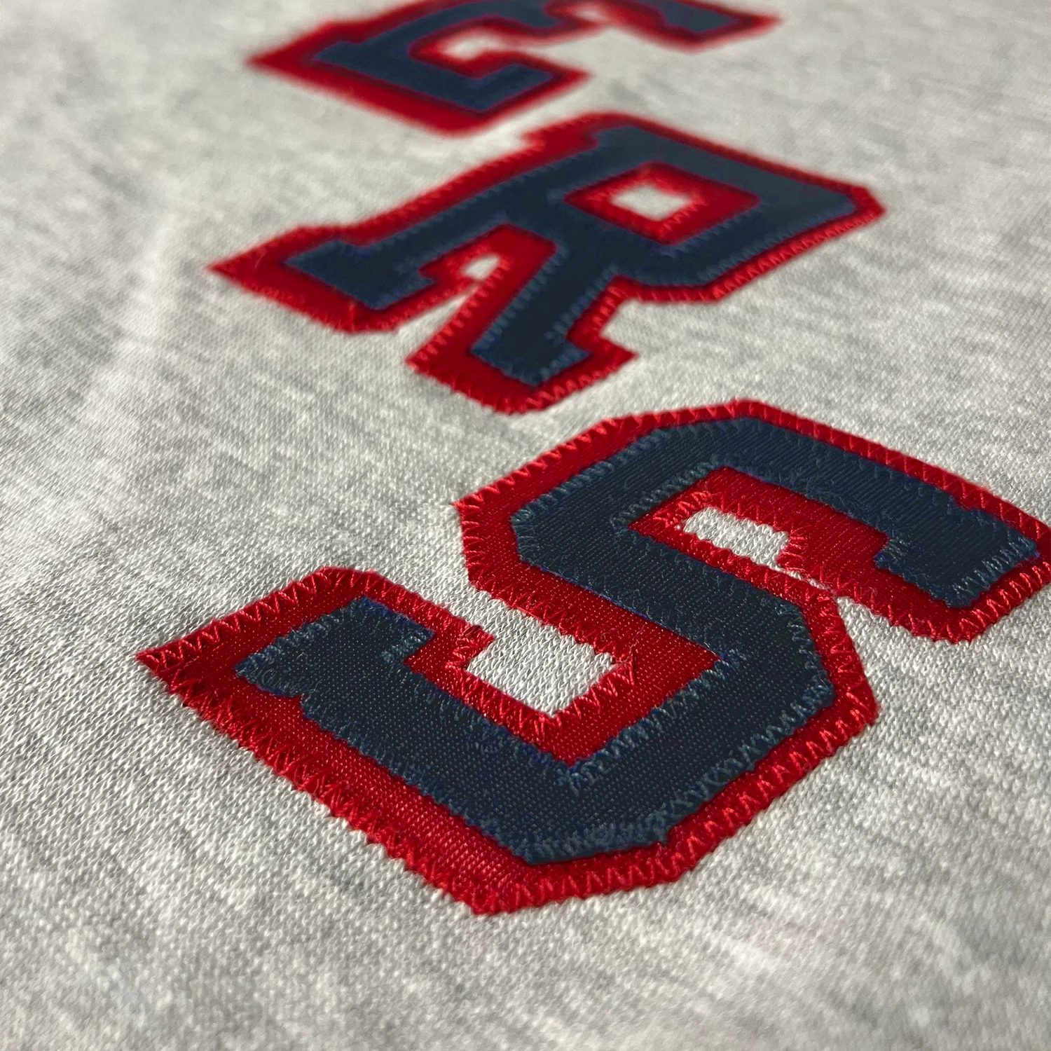 We Bleed Blue Rangers Wordmark Grey Twill Crew - Image 2