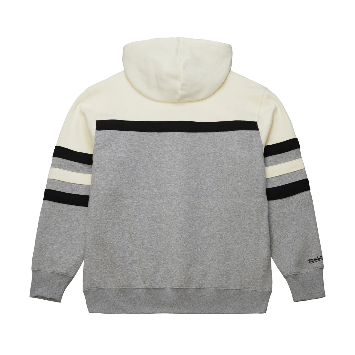 Mitchell & Ness Rangers Grey/Cream Headcoach Hoodie - Image 2