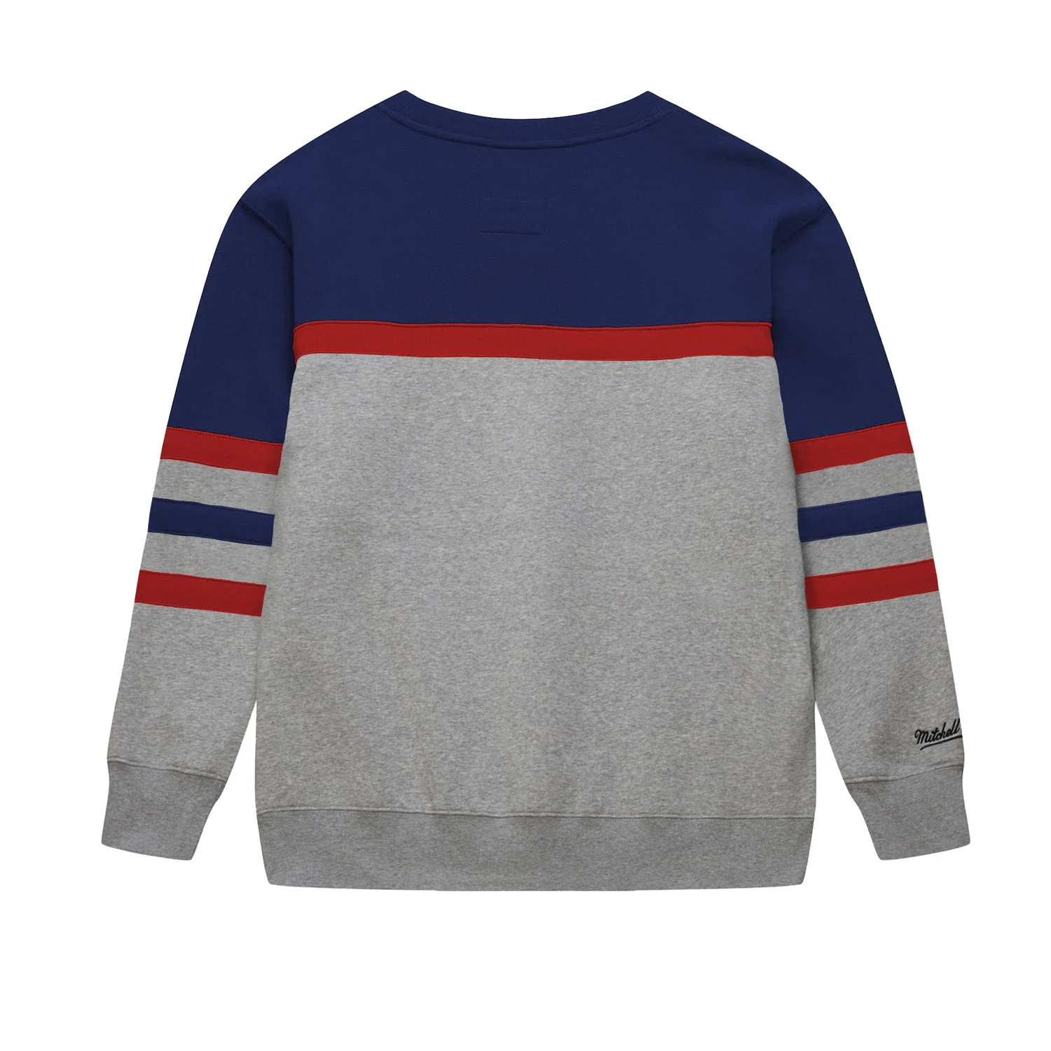 Mitchell & Ness Rangers Grey/Navy Head Coach Fleece Crew - Image 2