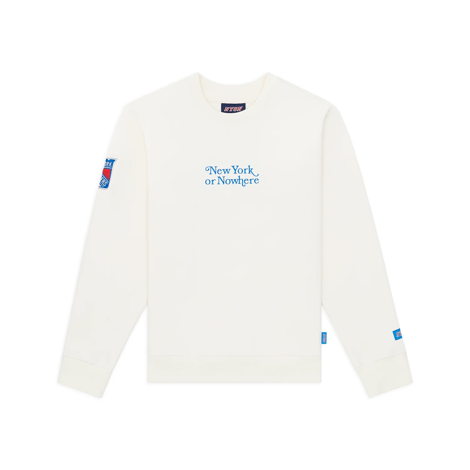 NYON x Rangers Cream Motto Crewneck