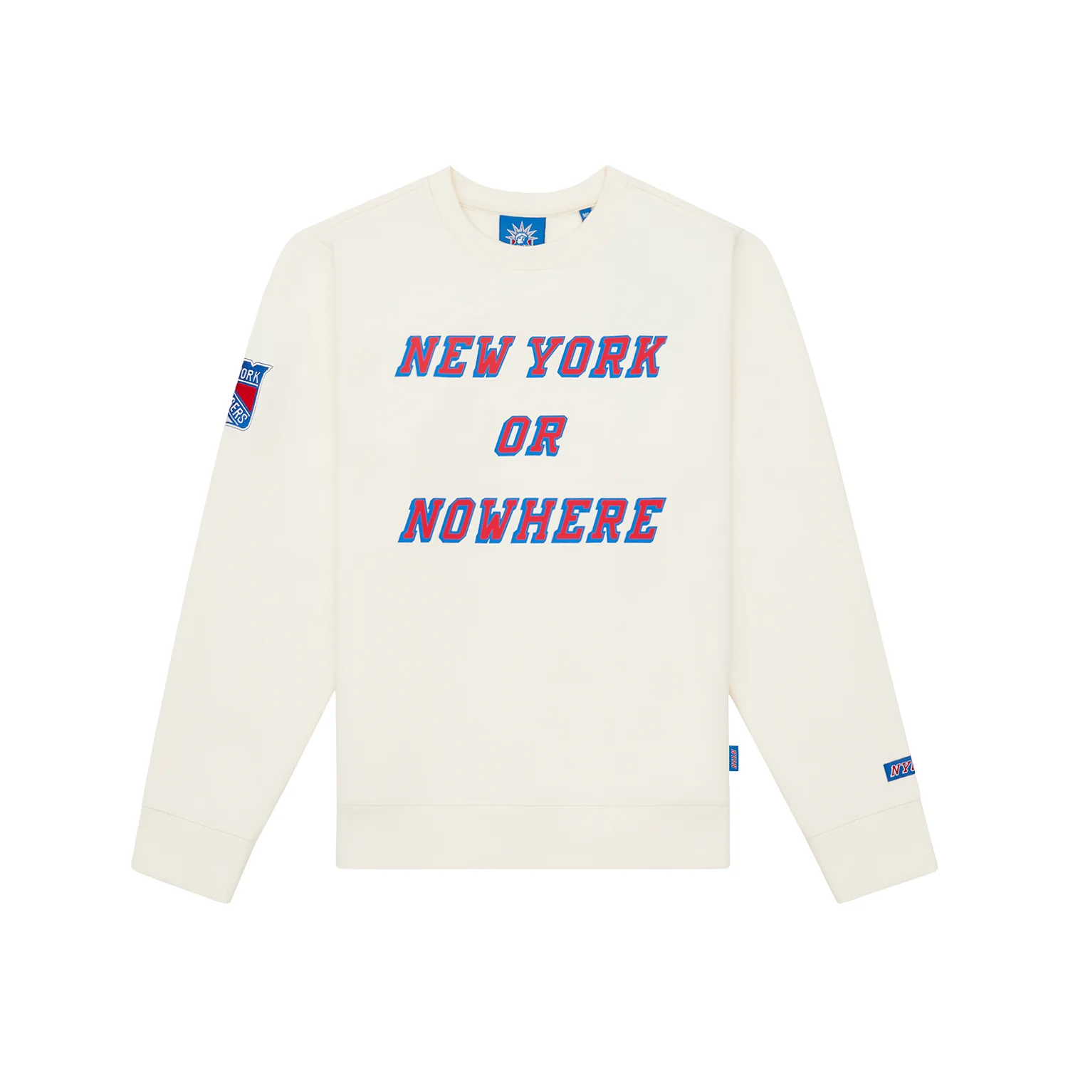 NYON x Rangers Off White Home Team Crewneck