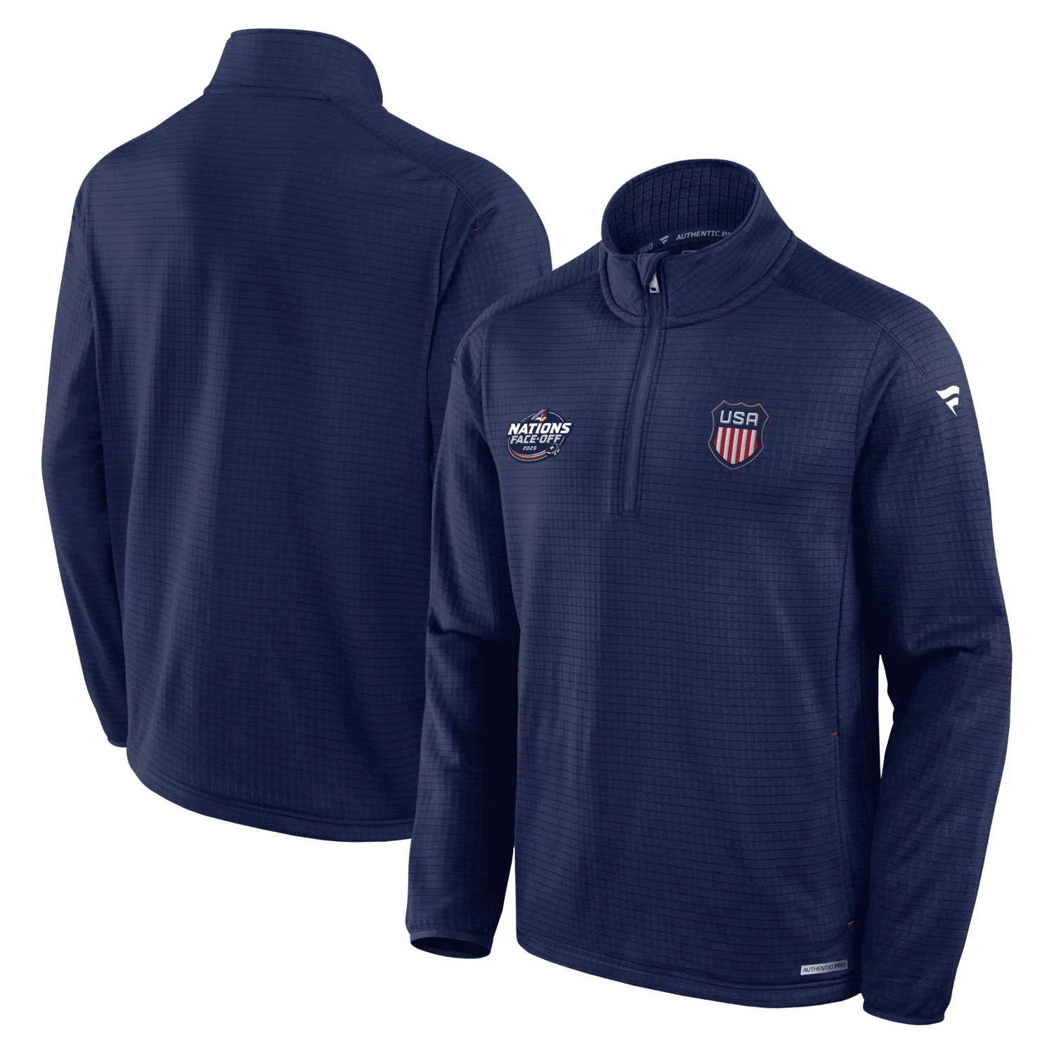 Fanatics USA Authentic Pro 4 Nations Lightweight Quarter Zip - Image 3