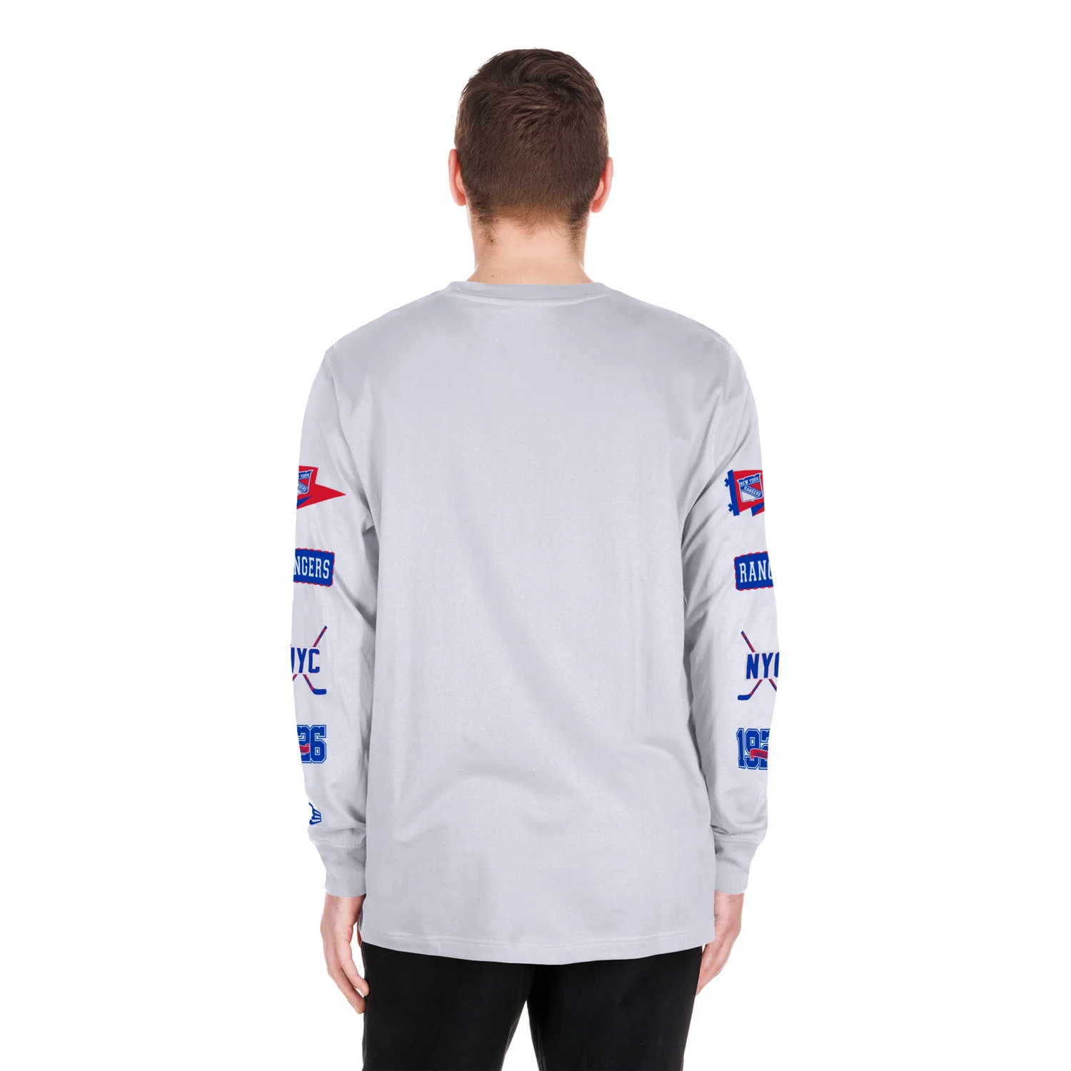 New Era Rangers Game Day Logo Long Sleeve White Tee - Image 2