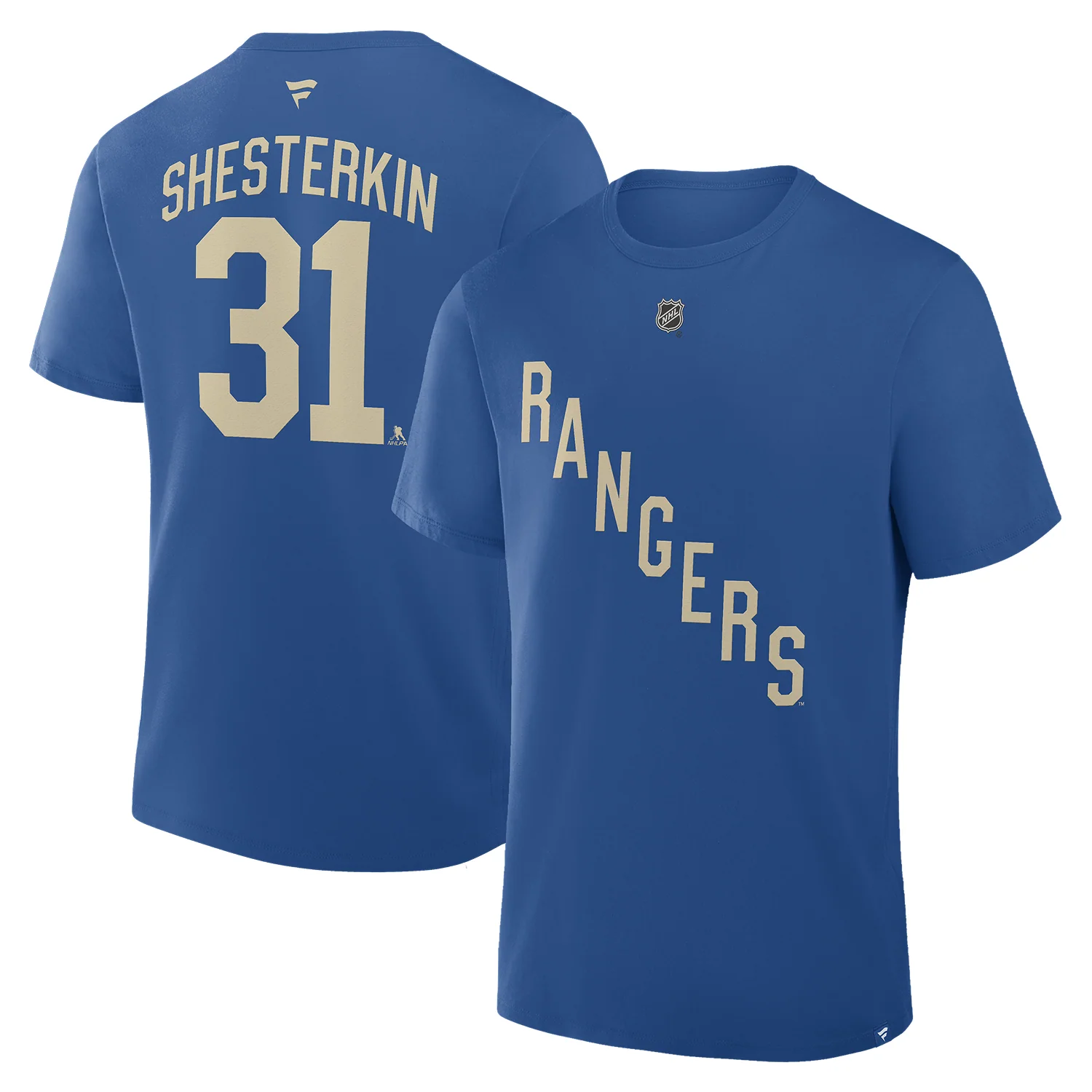 Fanatics Rangers 25-26 Centennial Igor Shesterkin Name & Number Tee