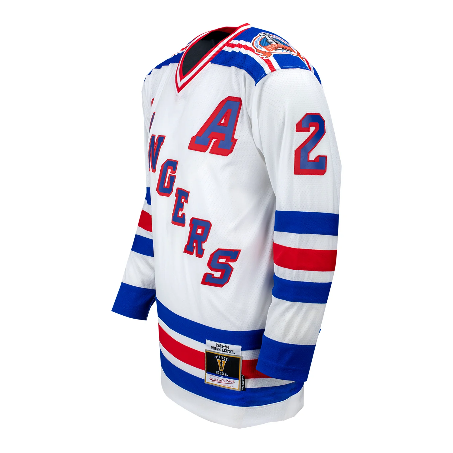 Mitchell & Ness Rangers Brian Leetch 1993 Home Jersey - Image 3