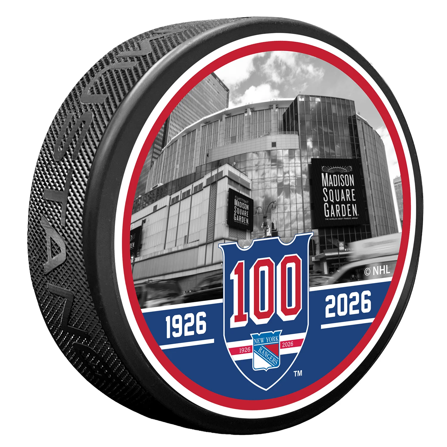 Mustang Rangers Centennial Arena Photo Puck