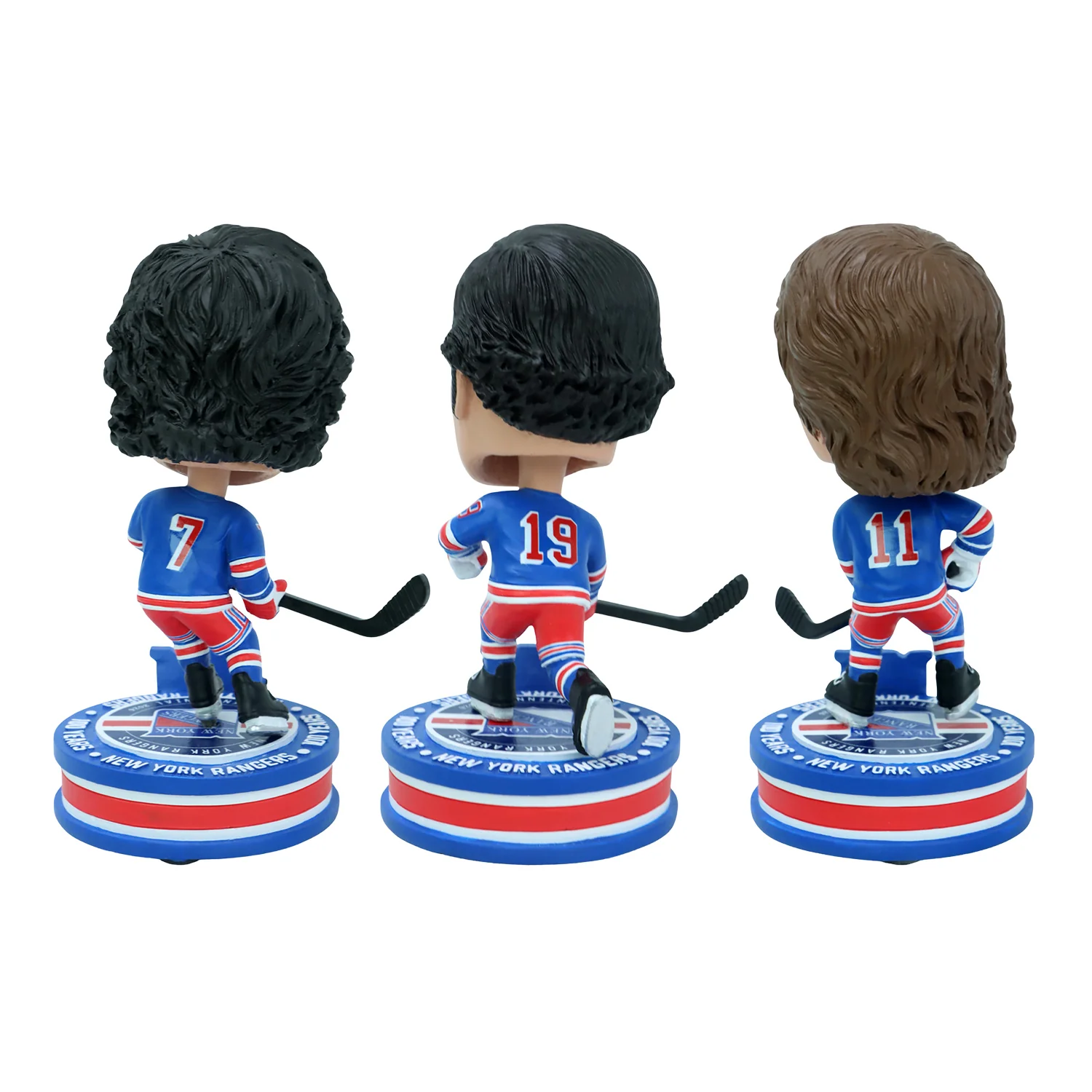 GAG Line Gilbert/Ratelle/Hadfield Rangers Exclusive Centennial Edition Bobblehead - Image 2