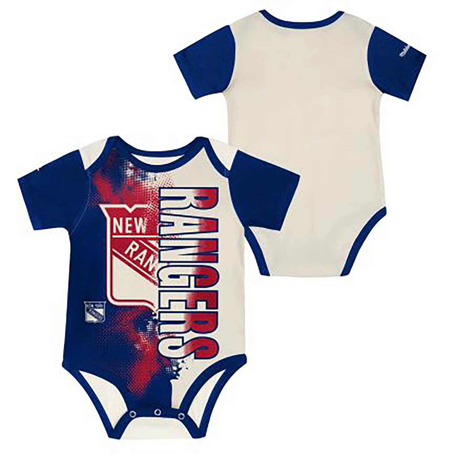 Newborn Mitchell & Ness Rangers All Boards Onesie - Image 3
