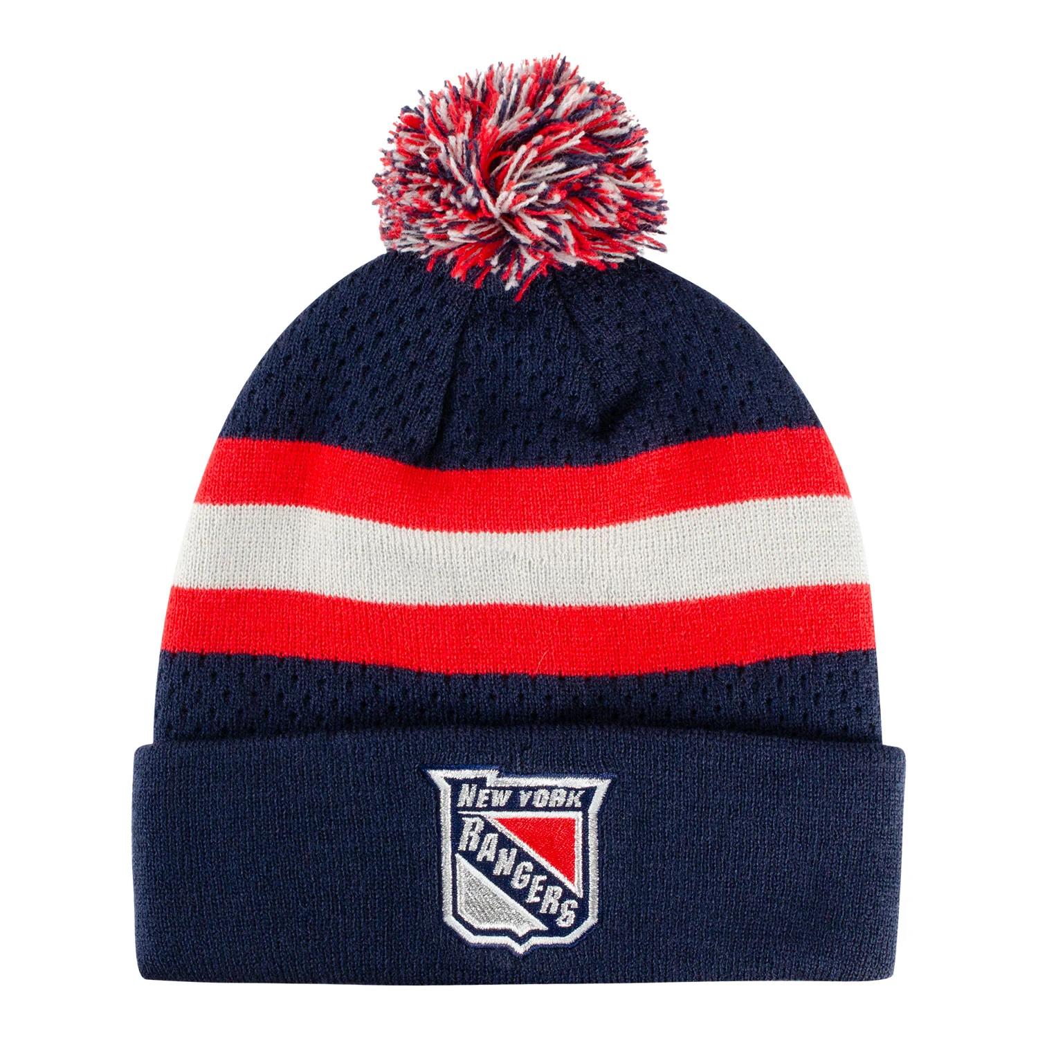 Youth Liberty Stripe Cuffed Pom Knit Hat - Image 2