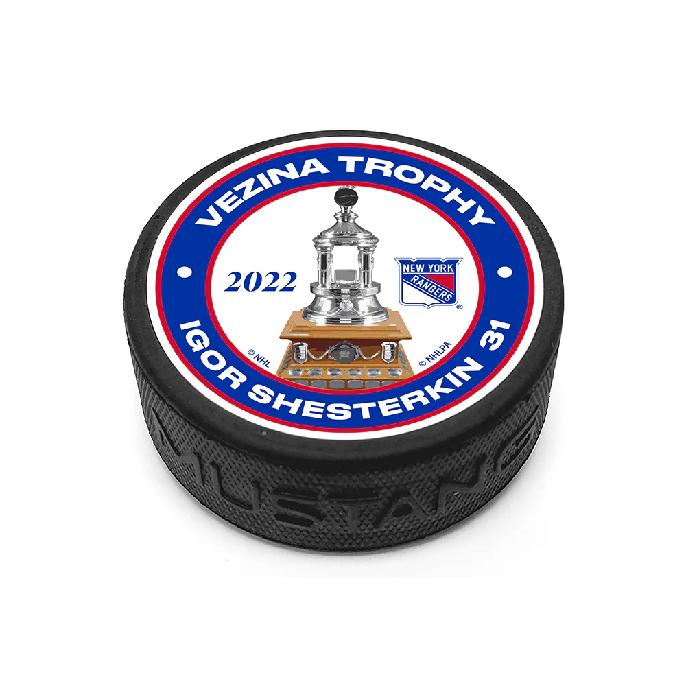Mustang Igor Shesterkin Vezina Trophy Puck