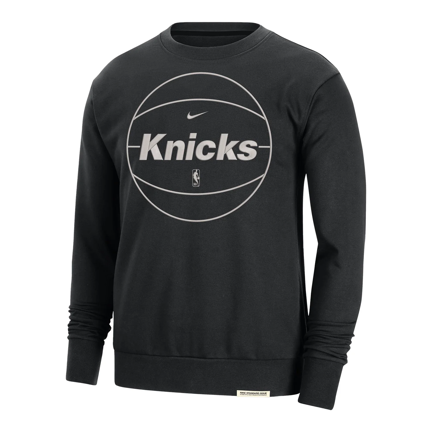 Nike Knicks Dri-fit Standard Issue Black Ball Logo Crew