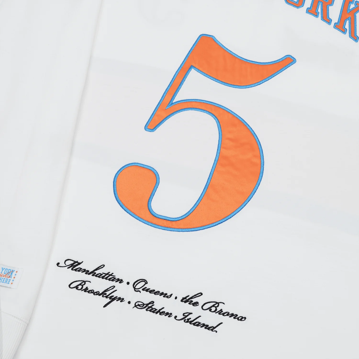 NYON x Knicks Boroughs Cream Rugby Longsleeve Tee - Image 5