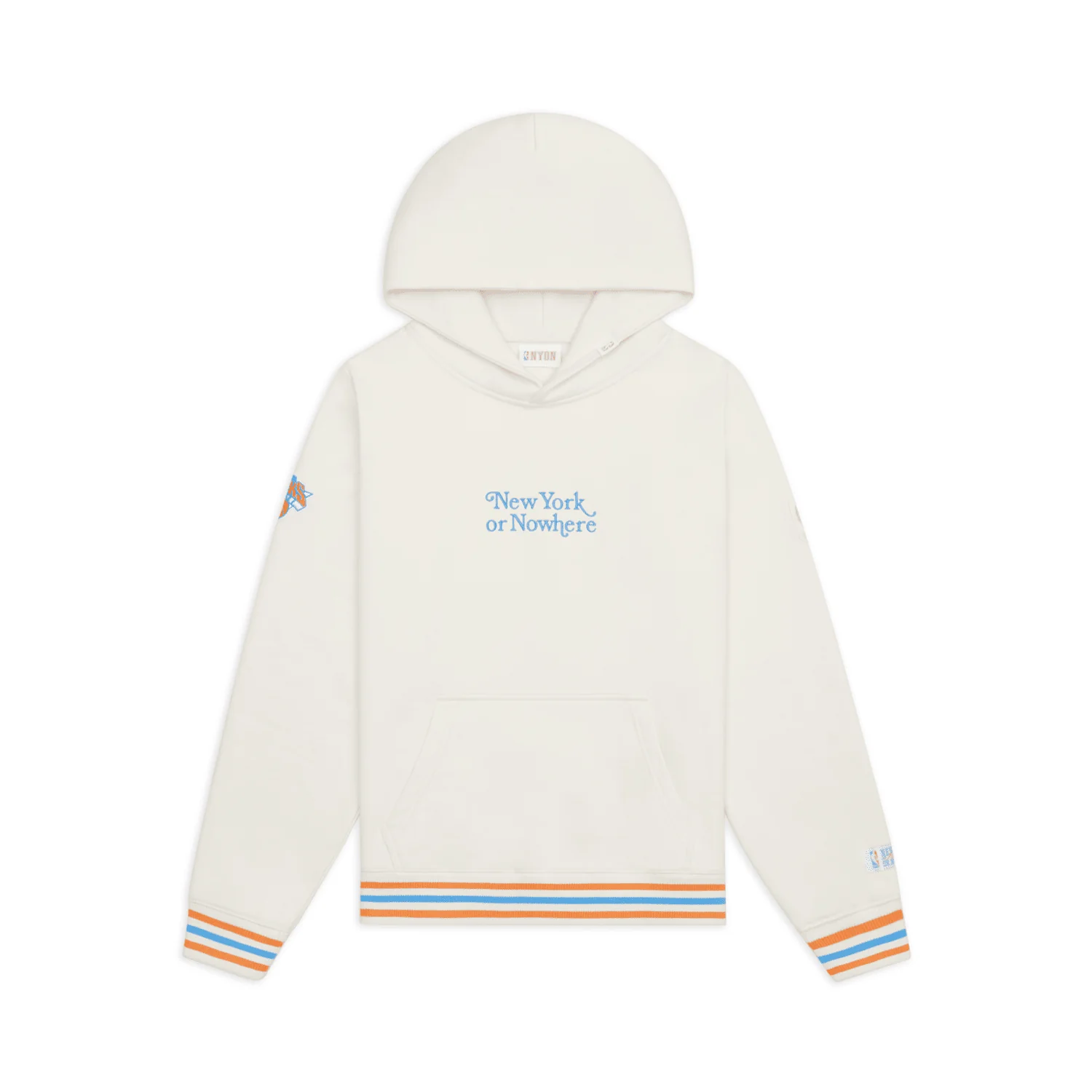 NYON x Knicks Cream Embroidered Motto Hood
