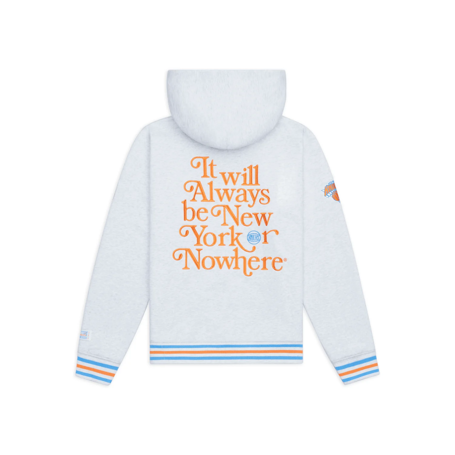 NYON x Knicks White Heather Embroidered Motto Hood - Image 2