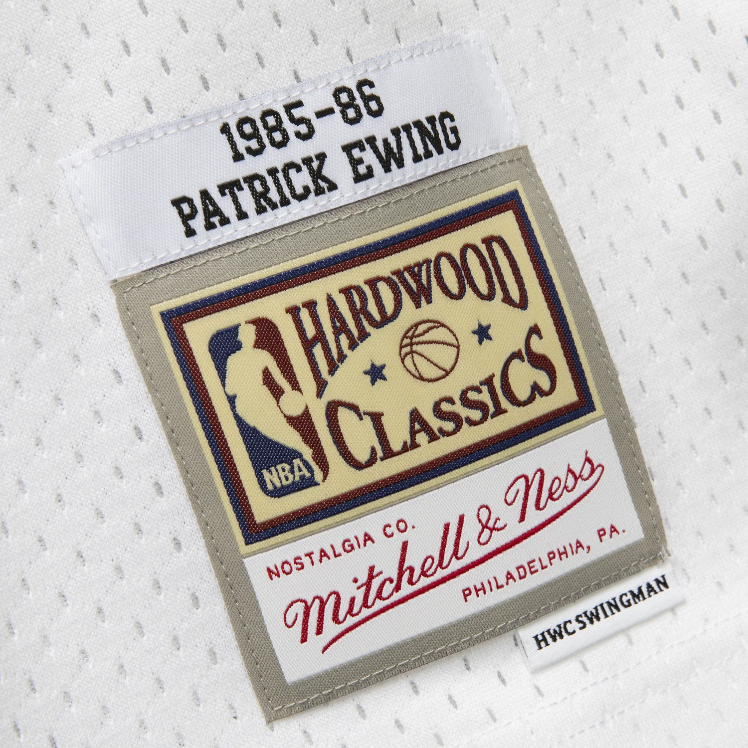 Patrick Ewing Mitchell & Ness 1985 White Swingman Jersey - Image 3
