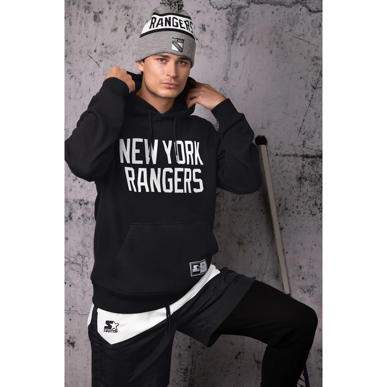 Starter Rangers "Black Ice" Biscuit Skully Knit - Image 3