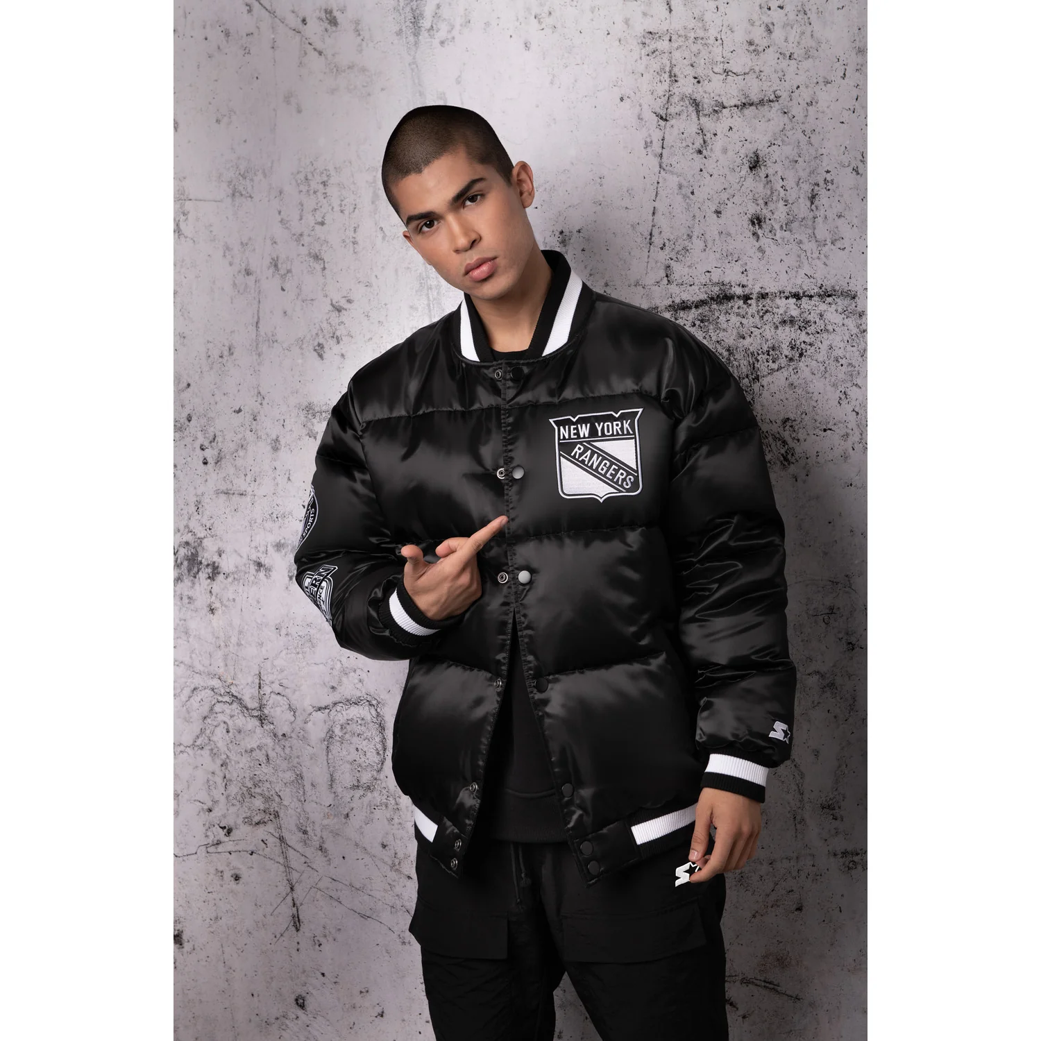 Starter Rangers "Black Ice" Down Puffer Jacket - Image 6