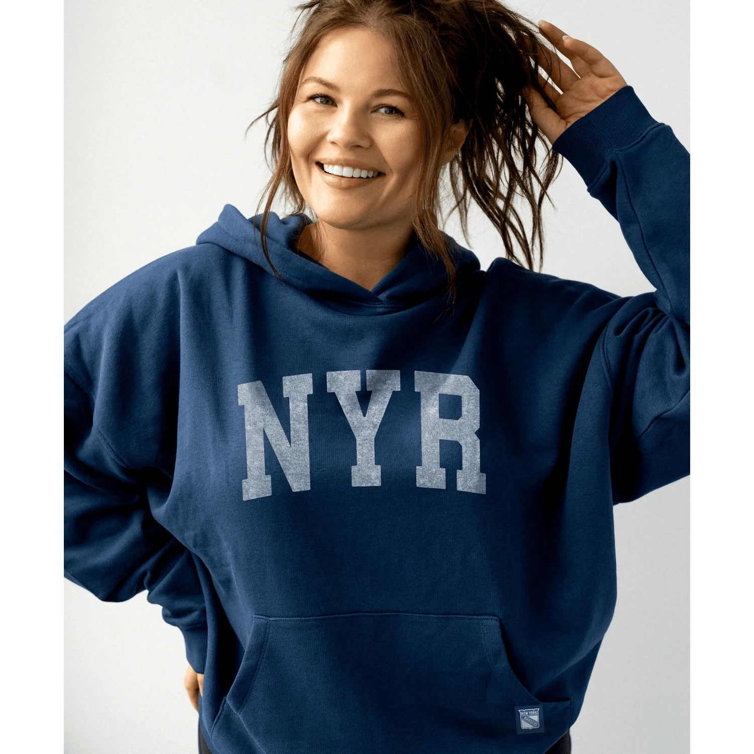 Women's Line Change Rangers NYR Hockey Navy Hood - Image 2
