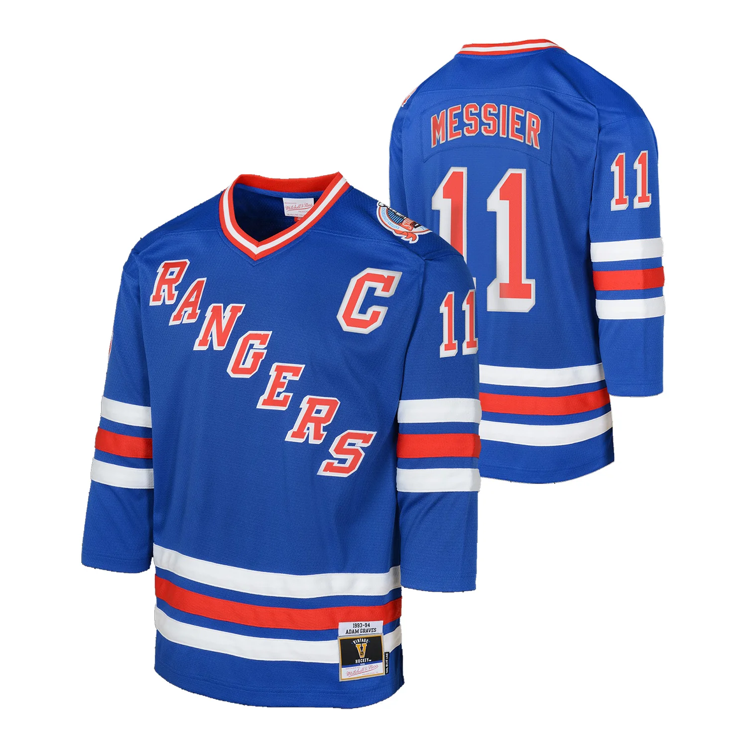 Youth Mark Messier Rangers Blue Line Jersey - Image 3